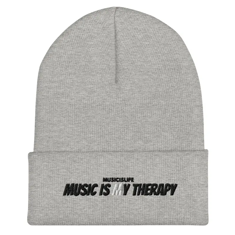 Music is my therapy beanie 